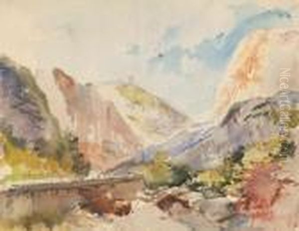 Lesgorges Oil Painting by Joseph Cabasson