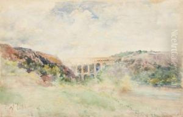 Le Pont Dugard Oil Painting by Joseph Cabasson