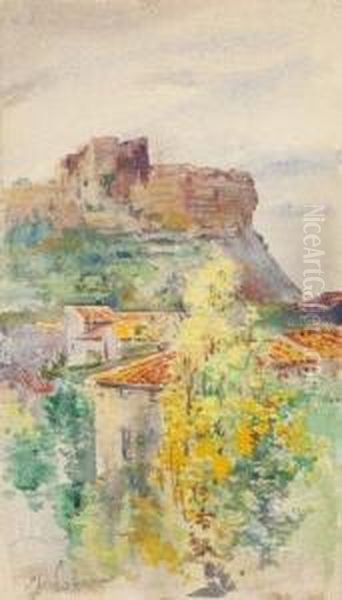 Village Deprovence Oil Painting by Joseph Cabasson