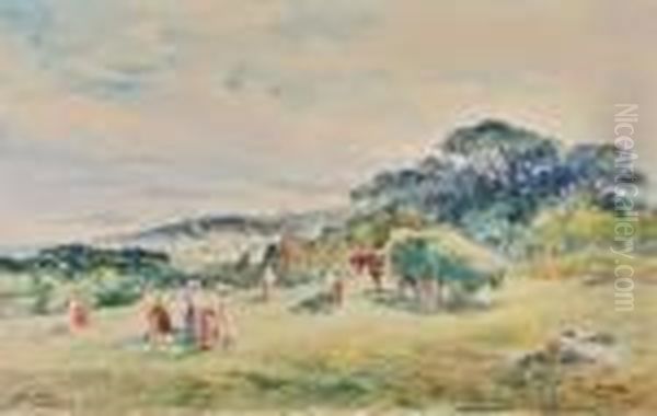 Scene Champetre Oil Painting by Joseph Cabasson