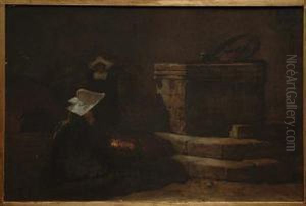 Cistercian Nuns By A Well by Vincenzo Cabianca