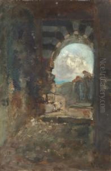 Portovenere Oil Painting by Vincenzo Cabianca