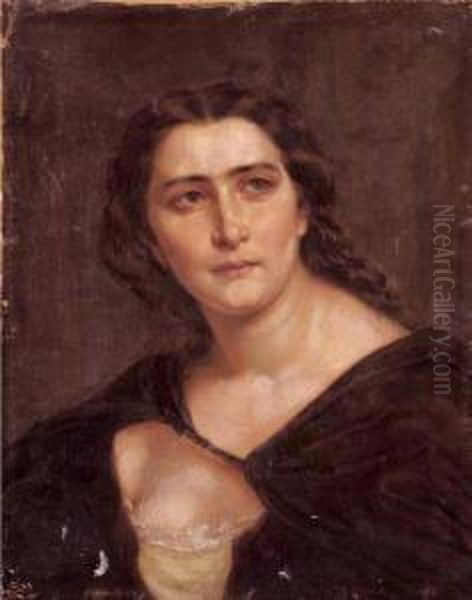 Ritratto Di Donna Oil Painting by Vincenzo Cabianca