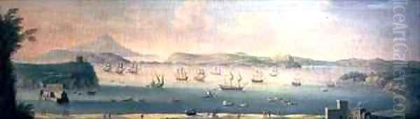 The Gulf of Pozzuoli, near Naples Oil Painting by Gaspar Butler