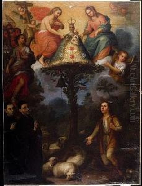 O Mexicano. Aparicion De La 
Virgen De Ocotlan. Firmado Y Fechado 1743. Oleo Sobre Lienzo. 102 X 76 
Cm Oil Painting by Miguel Cabrera