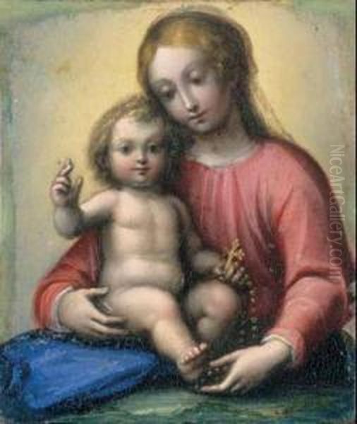 Madonna Con Il Bambino Oil Painting by Guglielmo Caccia