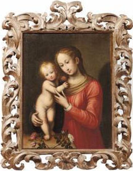 Madonna Con Il Bambino Oil Painting by Guglielmo Caccia