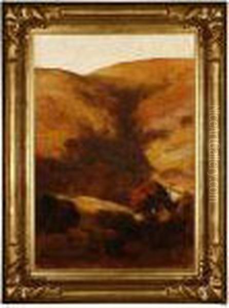 Golden Hills Oil Painting by Giuseppe Cadenasso