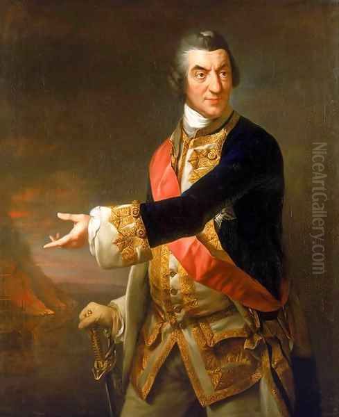 Portrait of Admiral Sir Charles Saunders Oil Painting by Richard Brompton