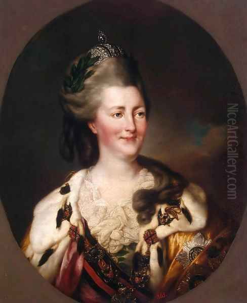 Portrait of Catherine II Oil Painting by Richard Brompton