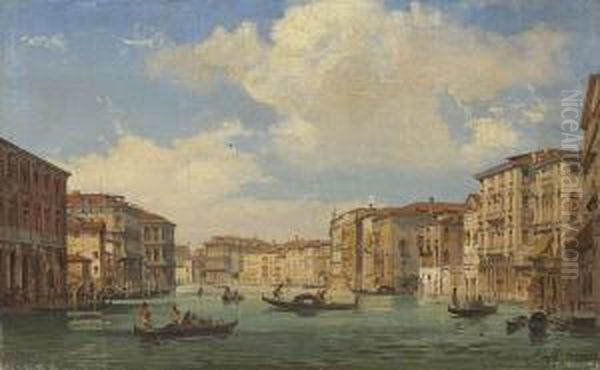 The Grand Canal, Venice Oil Painting by Ippolito Caffi