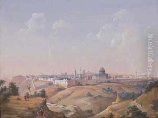 Veduta Di Gerusalemme by Ippolito Caffi