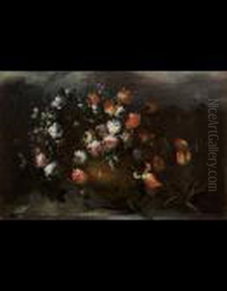 Coppia Di Nature Morte Oil Painting by Margherita Caffi