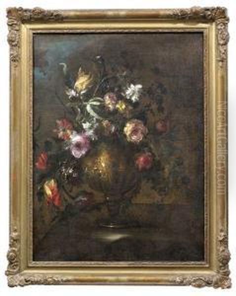 Blumen In Einer Vase Oil Painting by Margherita Caffi