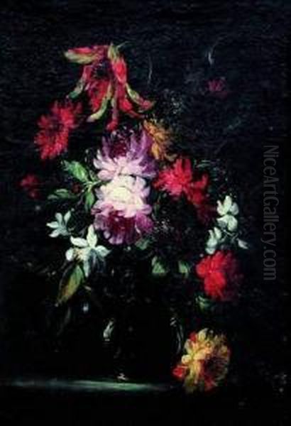 Fleurs Dans Un Vase Oil Painting by Margherita Caffi