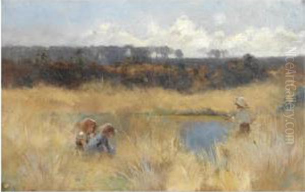 In The Meadows Oil Painting by Hector Caffieri