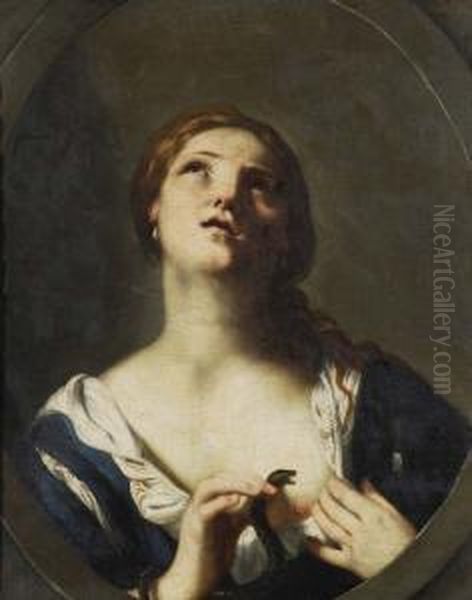 Suicidio Di Cleopatra Oil Painting by Guido Cagnacci