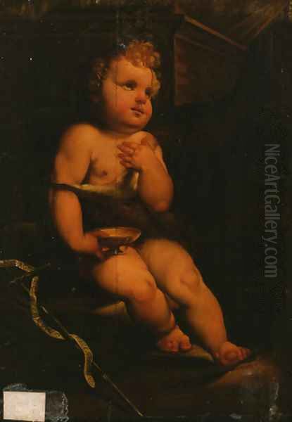 The Infant Saint John the Baptist Oil Painting by Domenico Beccafumi