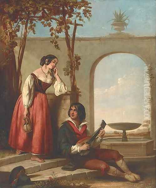 The serenade Oil Painting by John Bagnold Burgess