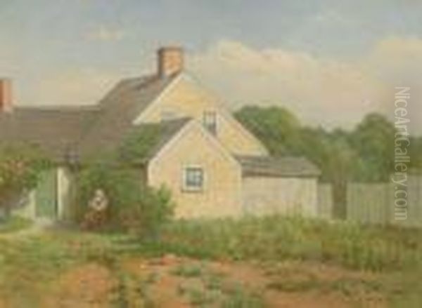 Cape Cod Home Oil Painting by Charles Drew Cahoon