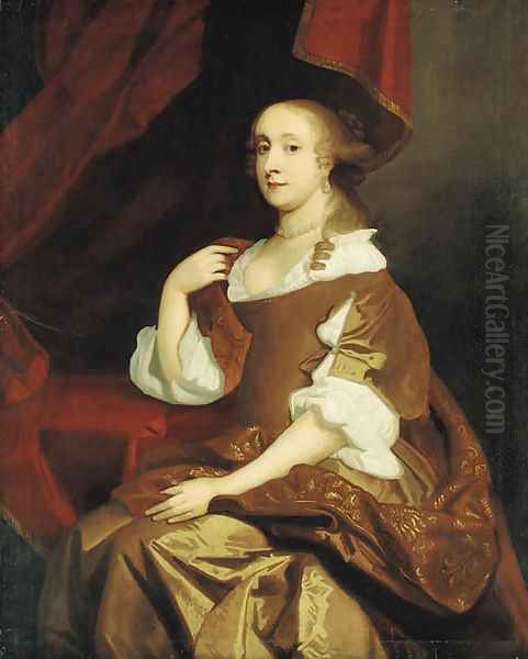 Portrait of Lady Mary Bruce Oil Painting by Pieter Borsselaer