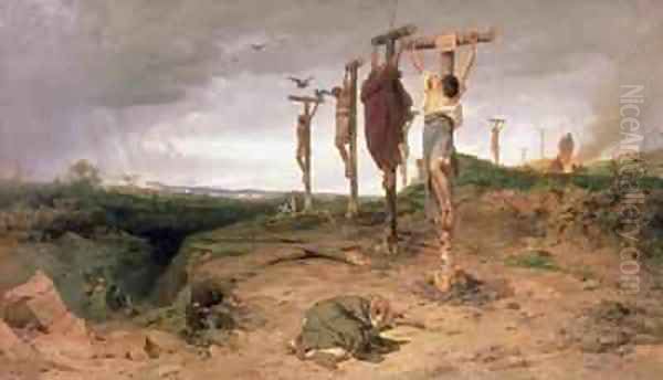 The Damned Field, Execution place in the Roman Empire Oil Painting by Fedor Andreevich Bronnikov