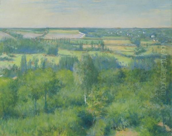 La Vallee De L'yerres Oil Painting by Gustave Caillebotte