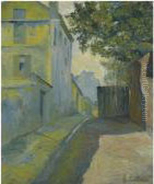 Rue Du Mont-cenis, Montmartre Oil Painting by Gustave Caillebotte