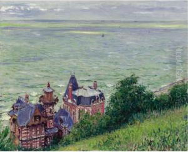 Villas A Trouville Oil Painting by Gustave Caillebotte