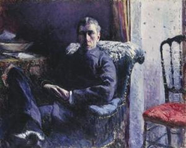 Portrait De Georges Roman Oil Painting by Gustave Caillebotte