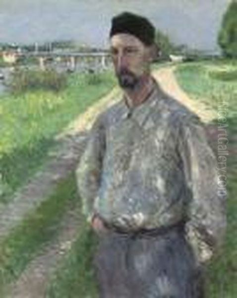 Portrait D'eugene Lamy Oil Painting by Gustave Caillebotte