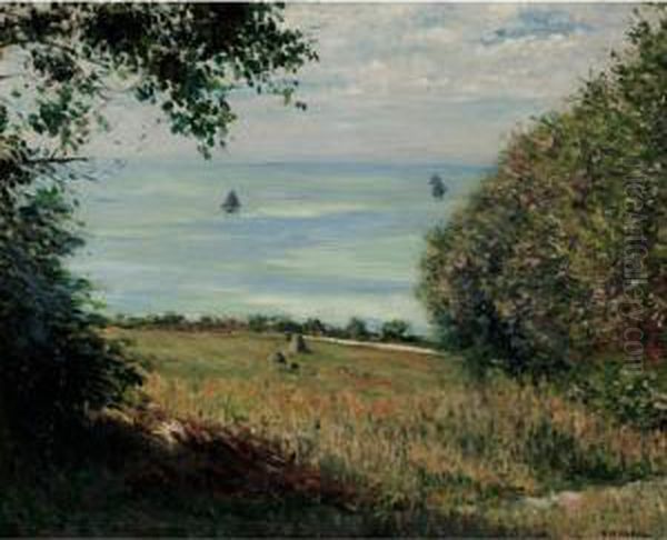 La Mer Vue De Villerville Oil Painting by Gustave Caillebotte