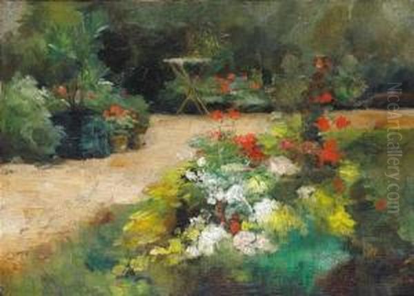 Jardin Oil Painting by Gustave Caillebotte