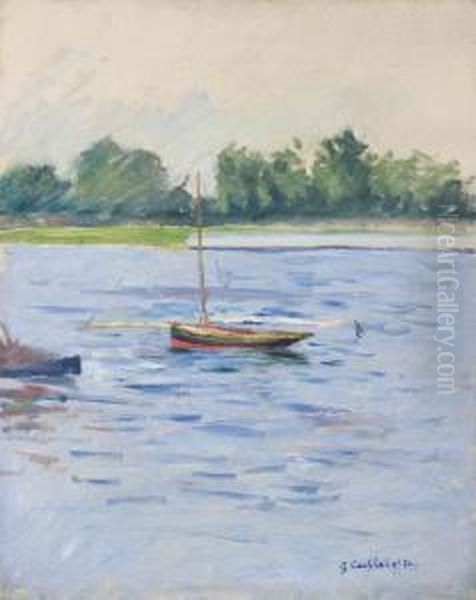 Voiliers Sur La Seine A Argenteuil Oil Painting by Gustave Caillebotte