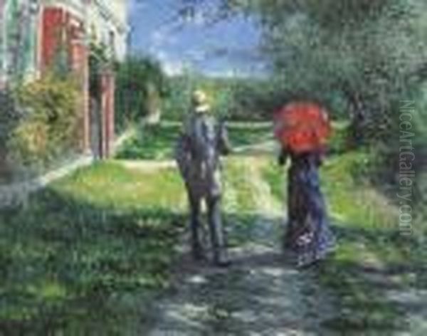 Chemin Montant Oil Painting by Gustave Caillebotte