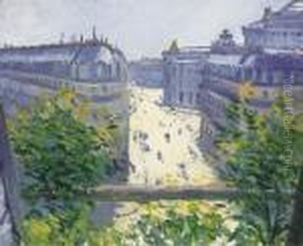 La Rue Halevy, Vue D'un Balcon Oil Painting by Gustave Caillebotte