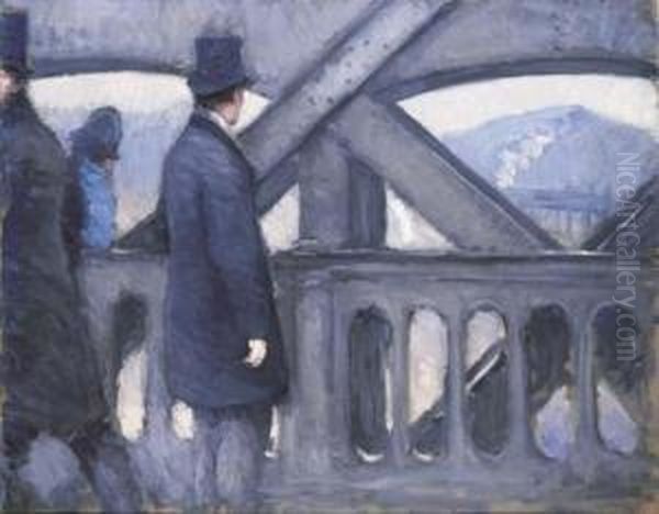 Le Pont De L'europe Oil Painting by Gustave Caillebotte