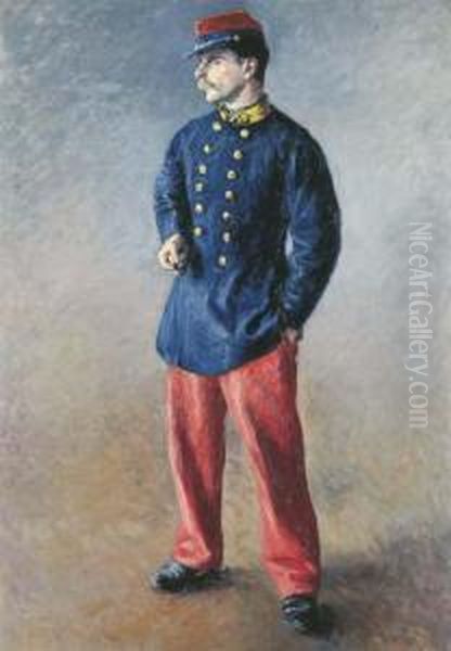 Un Soldat Oil Painting by Gustave Caillebotte