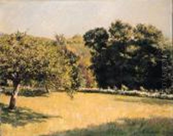 Un Jardin Trouville (a Garden In Trouville) Oil Painting by Gustave Caillebotte