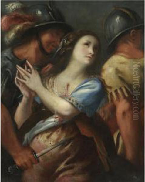 The Martyrdom Of A Female Saint, Possibly Saint Lucia Oil Painting by Francesco Cairo