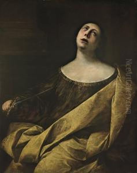 La Morte Di Lucrezia Oil Painting by Francesco Cairo