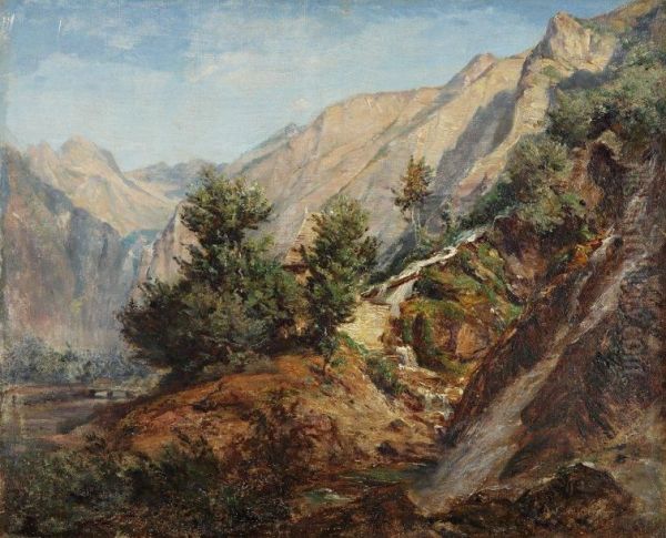 Massif Du Susten Oil Painting by Arthur Jean Bapt. Calame