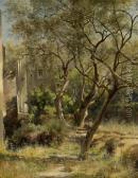 Olive Trees Oil Painting by Arthur Jean Bapt. Calame