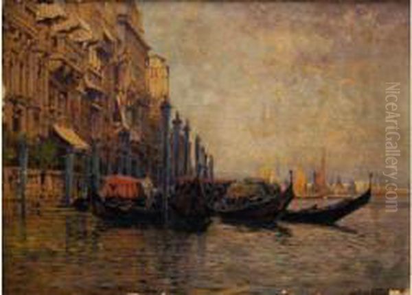 Canala Venise Oil Painting by Arthur Jean Bapt. Calame