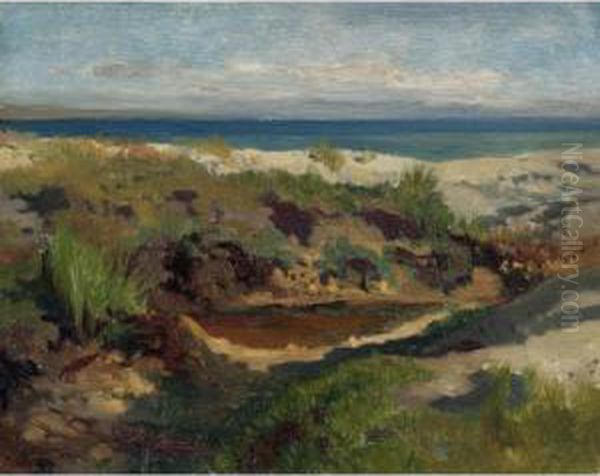 Dune Landscape Oil Painting by Arthur Jean Bapt. Calame