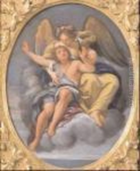 Aurora E Cefalo Oil Painting by Giacinto Calandrucci