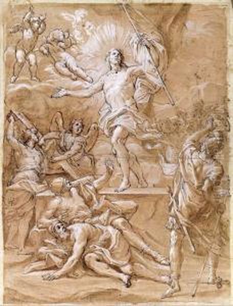 The Resurrection Oil Painting by Giacinto Calandrucci