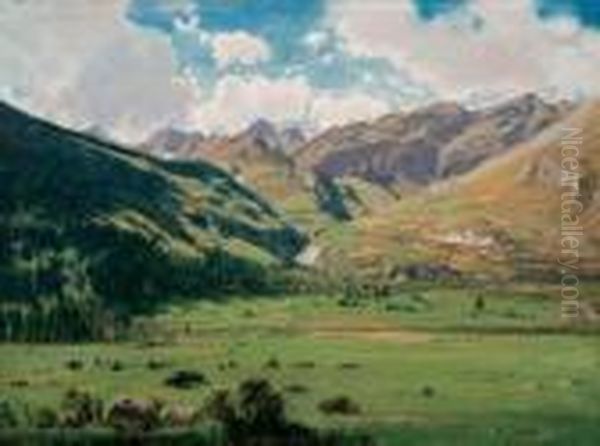 Mezzogiorno A La Thuile, Valle D'aosta Oil Painting by Marco Calderini