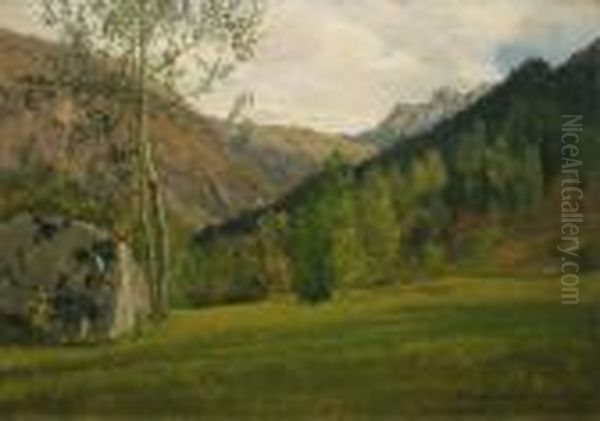  Vallee Et Sommets, 15.9.99  Oil Painting by Marco Calderini