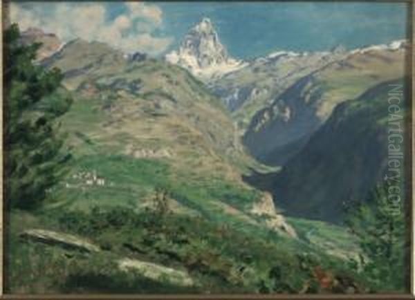 Paesaggio Montano Oil Painting by Marco Calderini